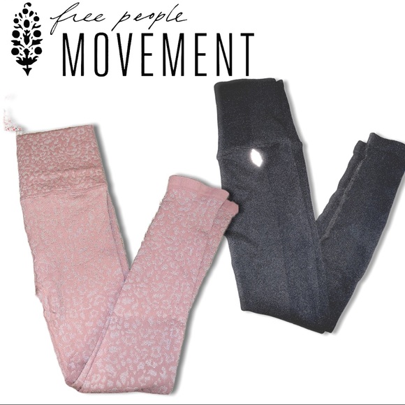 Set of 2 New Free People Movement Ribbed Leggings - Picture 6 of 13